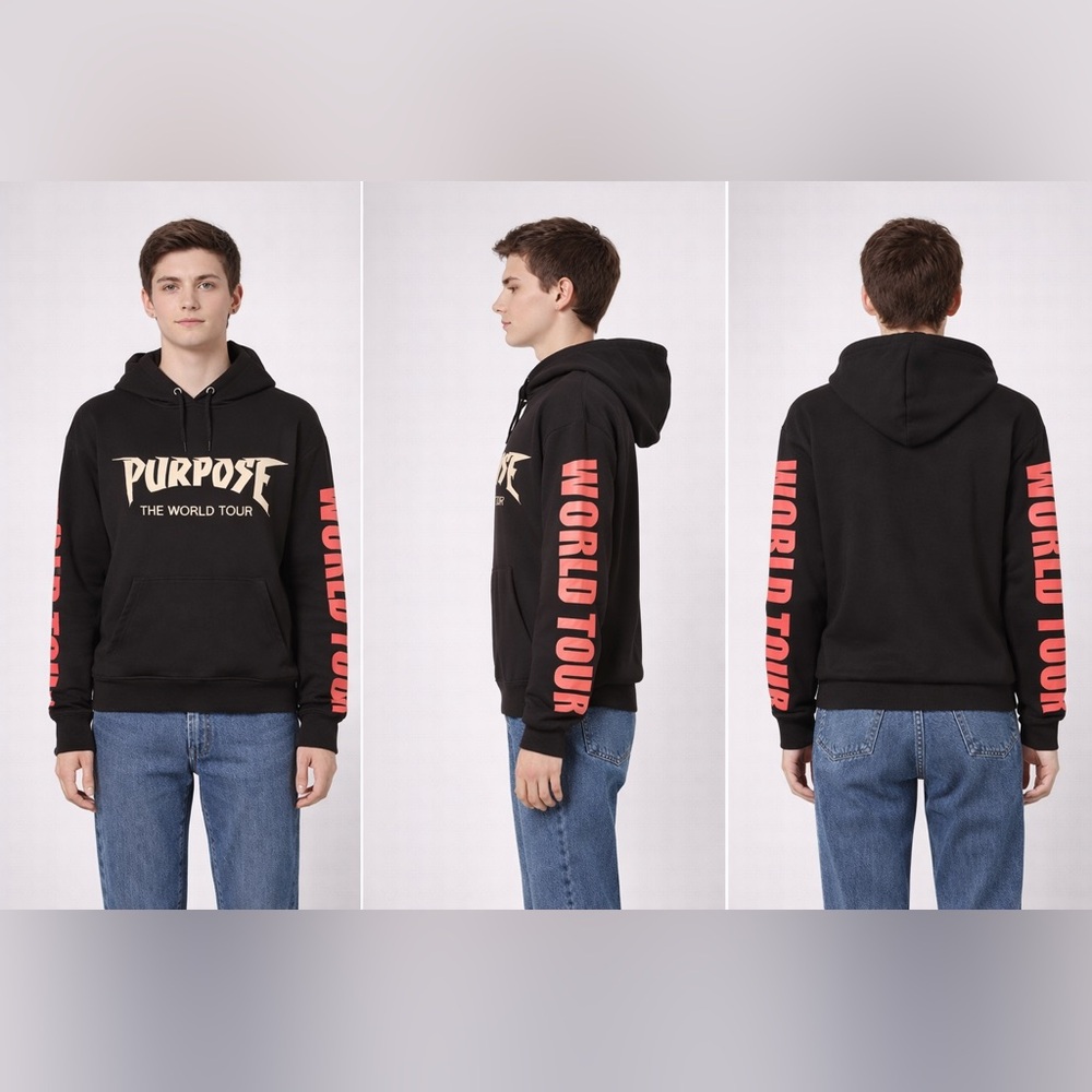 Divided Black and Pink Purpose World Tour Hoodie